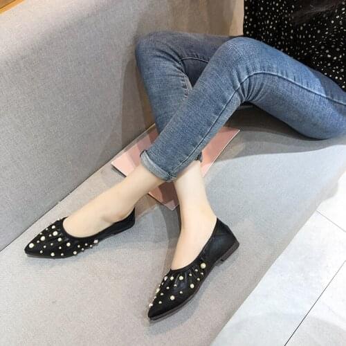 Fashion elegant women Metal decoration shoes leisure pointy ballerina bling Rhinestone flats shoes princess shiny shoes U25-29