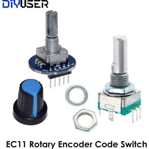 Rotary Encoder Module for Arduino Brick Sensor Development Round Audio Rotating Potentiometer Knob Cap EC11
