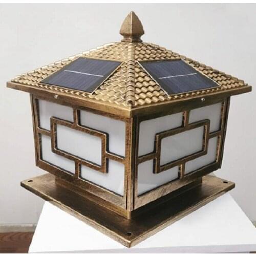 New Arrival LED Brightness Solar Garden Pillar Lamp Dual Lighting with Remote Control Setting Free Shipping 1pc