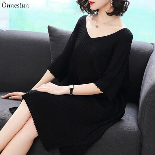 Onnestun Black Summer Dresses