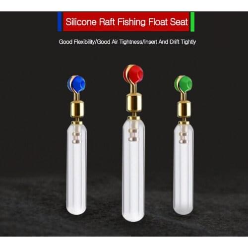 RQNQ 10PCS Genuine Silicone Copper Head Float Rest Fishing Float Anti Knot Fishing Floats Rotation Float Tube Flotteur