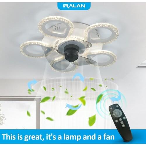 IRALAN Ceiling Fan With Led Light And Remote Control Modern Led Chandelier Fan For Living Room Bedroom Kitchen Room Ceiling Fan