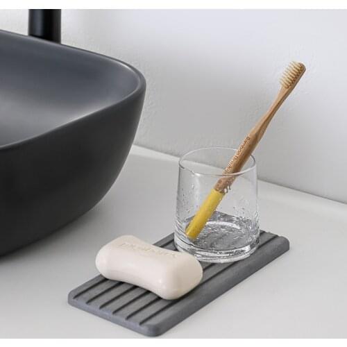 Diatomite Earth Coffee Cup Mats Non-slip Drain Soap Dishes Pad Water Absorption Table Coaster Bathroom Kitchen Quick-Dry Rack