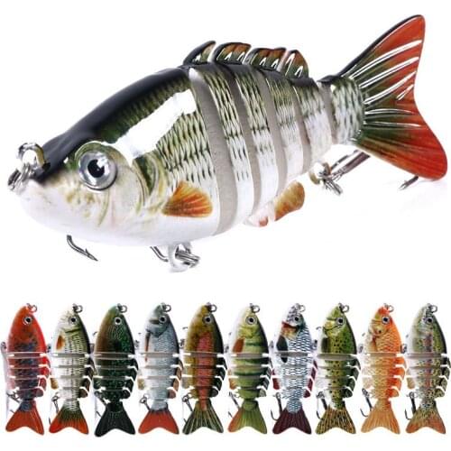 Fishing Lure 8cm 13g 3D Eyes 6-Segment Lifelike Fishing Hard Lure Crankbait with 2 Hook Fishing Baits Pesca Cebo for Bass Pike