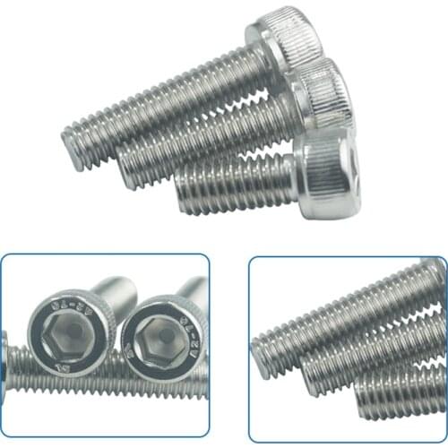Luhuichang 20pcs M3 M4 M5 304 Stainless Steel Screws Hex Socket Head Screw Bolt Furniture Fastener