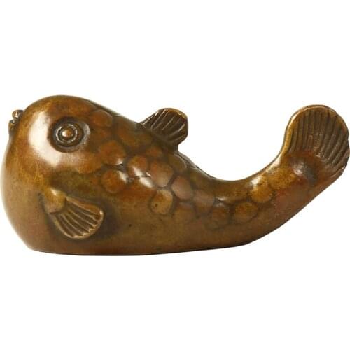 Cute Metal Paperweights High Grade Paper Weight Chinese Tradtional Calligraphy Bronze Paperweights Sculpture Paper Pressing Prop