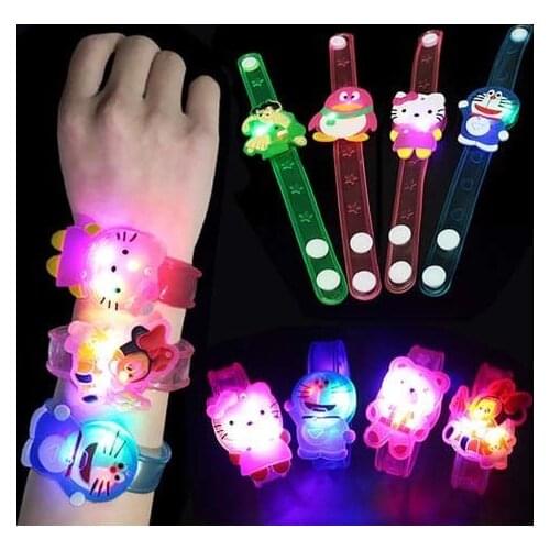 Luminous watch creative childrens luminous wrist band cartoon Bracelet luminous flash kindergarten gift small creative toys