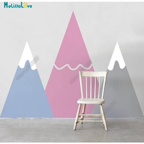 Adventure Theme Decor Huge Mountain Nursery Kid Room Baby Room Decal Removable Vinyl Wall Sticker JW377