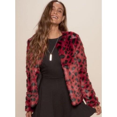 2020 New Short Red Spots Girls Leopard Print Jacket Winter Party Outfit Cheap Stock Free Shipping S to 4xl