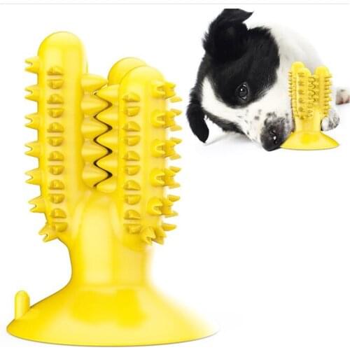 N19 Dog Toothbrush Dog Gnawing Resistant Teeth Clean Toothbrush Food Leakage Toy Molar Bite Toys