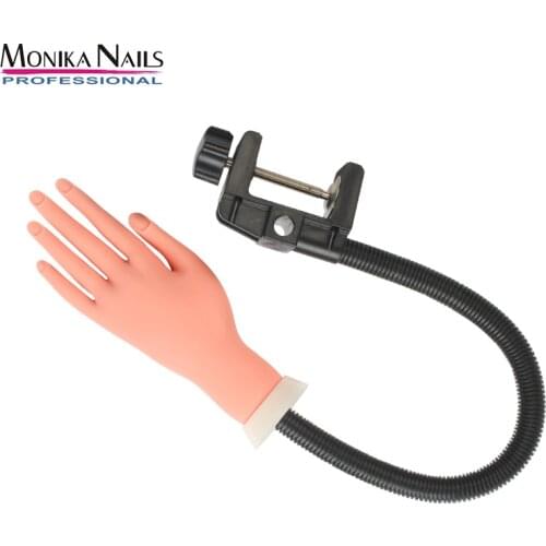 1 Pc Nail Art Soft Training Practice Display Hand Model Flexible Adjustable Exercises Fake Hand DIY Nail Training Manicure Tool