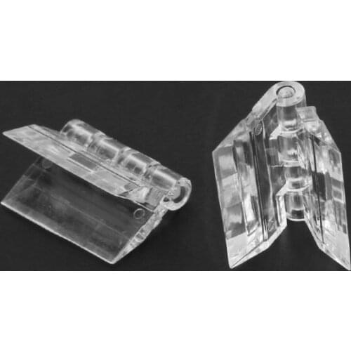 10Pcs Transparent Plastic Folding Hinges Durable Clear Acrylic Hinge Tools