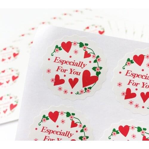 120 Pcs/lot Flower Circular DIY Stickers "Especially For You" Sealing Sticker Baking Packaging Label Cake Box Party Decoratie