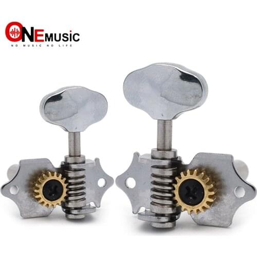 18:1 Open Gear UK Guitar Locking String Tuners Tuning Pegs Machine Head Middle Hole for Classical Guitar Ukulele Chrome