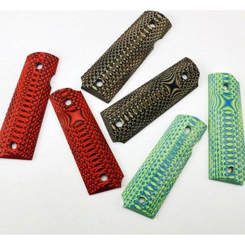 1911 Grips Full Size G10 Grips Ambi Safety Cut OPS Texture