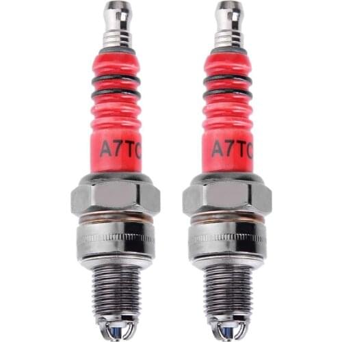 2PCS 3 Electrode Spark Plug A7TC for GY6 50cc 110cc 125cc 150cc Atv Scooter Dirt Bike Go Kart