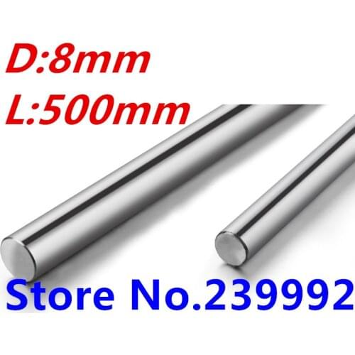 2 pcs 8mm linear shaft 500mm OD 8mm x 500mm Cylinder Linear Rail Optical Axis chrome For 3D Printer Accessory for CNC