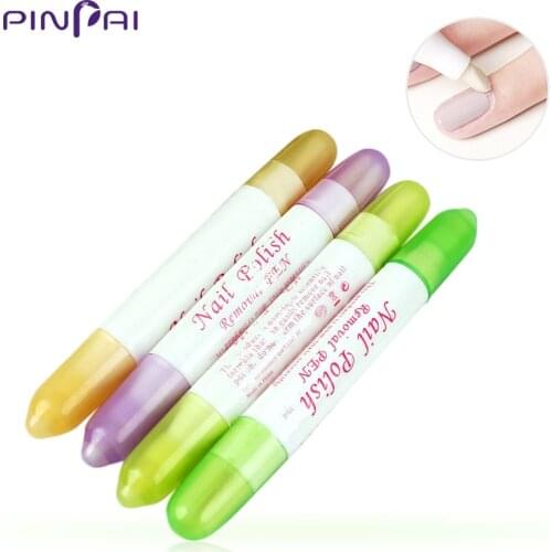 PinPai 2 PCS Perssonal Nail Gel Polish Removal Pen 3 Spare Nibs Manicure Removal Erase Pen Nail Polish Cleanser Remover Tools