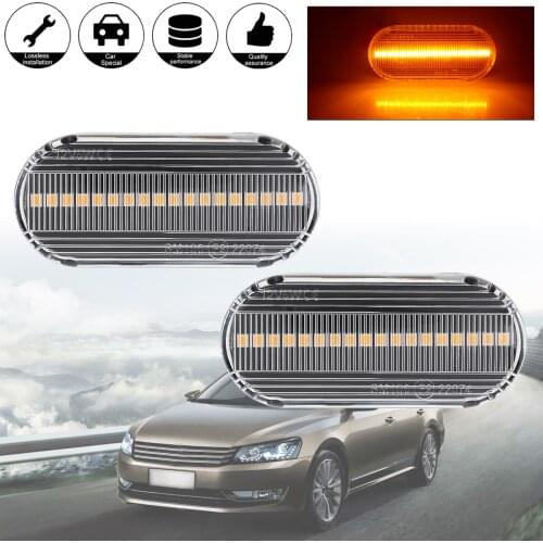 2pcs Led Dynamic Turn Signal Light Side Marker Sequential Blinker Fit for Volkswagen VW Bora Golf 3 4 Passat 3BG Polo SB6 Cars