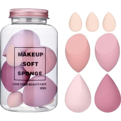 7Pcs/Set Makeup Sponge Face Cosmetic Puff for Powder Foundation Cream Concealer Wet and Dry Soft Puff Make Up Beauty Tools