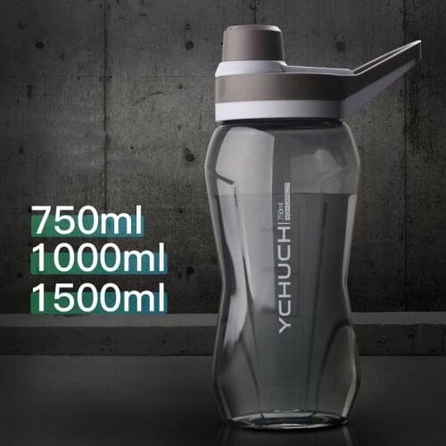 750/1000/1500ml Large Capacity Water Bottle Food Grade Plastic Gym Sport Water Bottles Portable Cycling Drink Bottle