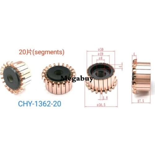 8*30*17.5mm 20p Copper Bars Alternator Electric Motor Commutator Automobile fan motor commutator