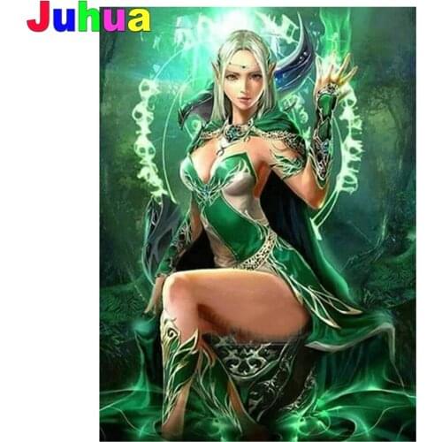 Diamond Embroidery Anime Girl Picture Of Rhinestone 5D DIY Diamond Painting Cross Stitch full square round drill Portrait Decor