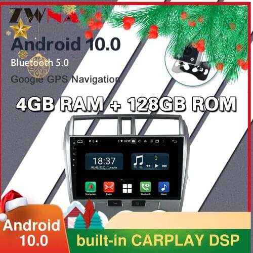 CARPLAY 4G 128G Android 10 2 Din Car Radio multimedia video player For Honda City 2008-2014 navigation GPS audio 2din