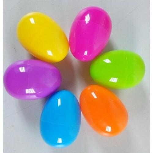 Free shipping 6 color Easter gift decoration Plastic eggs Easter Egg 6x4cm 24pcs/lot