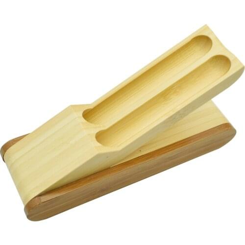 Pencil Case For 2 Pens From Nature Bamboo Wooden Pen Box Pencilcase Office School Writing Materials Gift