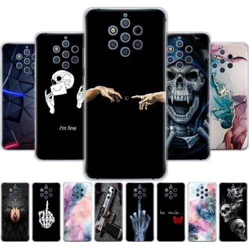 For Nokia 9 PureView Case Back Cover For Nokia 9 Pure View Phone Cases Silicon Bumper For Nokia9 PureView bumper coque cartoon