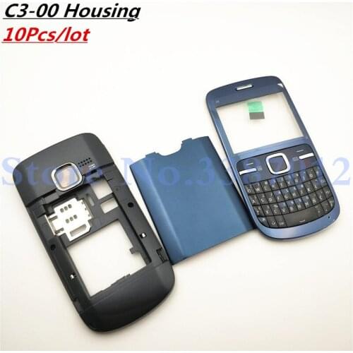 10Pcs/lot Original New Housing: Front cover + Back cover + Keypad For Nokia C3-00 Multiple colors