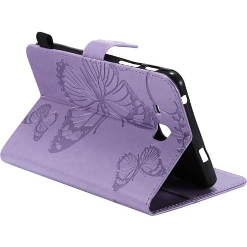 Butterfly Embossed Pattern Case for Samsung Galaxy Tab A A6 7.0 2016 T280 T285 SM-T285 7.0" Tablet Stand Capa Shell Cover Funda