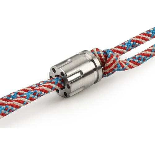 DIY Titanium Alloy Knife Beads Paracord Umbrella Rope Outdoor EDC Bead