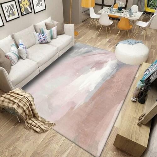 European style home living room carpet light luxury visual abstract bedroom carpet custom rectangular carpet machine washable cu
