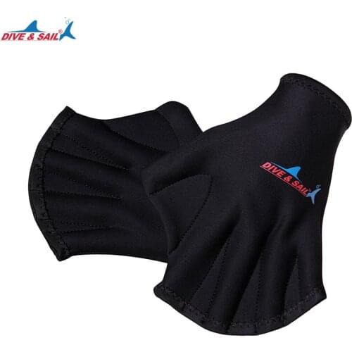 Hot 2MM Adult Neoprene Diving Webbed Gloves Swim Equipment Surfing Swimming Training Fingerless Paddle Gloves for Water Sports H