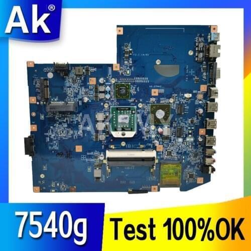 Akemy For Acer aspire 7540 7540g Laptop Motherboard JV71-TR 48.4FP02.011 MBPJC01001 DDR2 HD4500 Free CPU