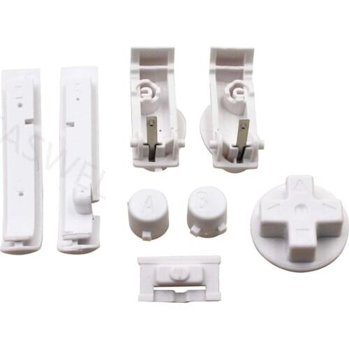 Replacement Buttons Set Keypads L R A B Buttons For GameBoy Advance GBA -White