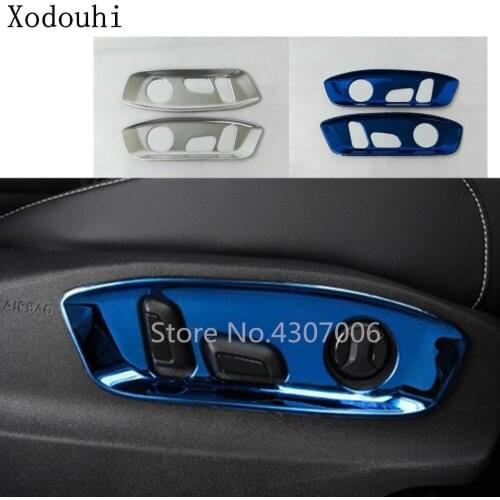 Car Sticker Cover Stainless Steel Seat Adjustment Knob Button Switch Trim For VW Volkswagen Teramont Atlas 2017 2018 2019 2020