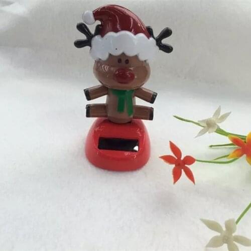 Plastic children toy Solar Toy Home Fun Decoration Swing Parts Solar Sunflower Elk Flower Accessories Jewelry Toy Plastic