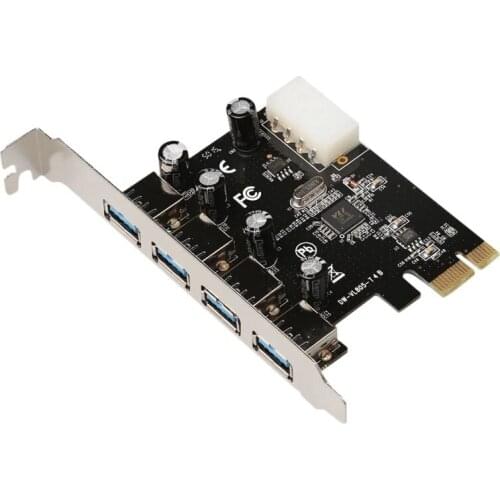 USB 3.0 Pci Express Expansion Card 4 Port USB 3.0 Pci-E Pcie Adapter USB3.0 5 Gbps Speed for Desktop Win 10