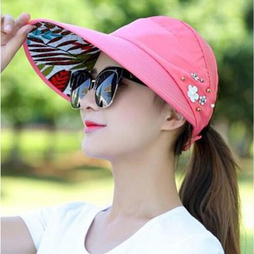 Sun Hats for Women Visor Hat Fishing Fisher Beach Hat UV Cap Casual Outdoor Fashion Womens' Summer Cap Print Wide Brim Hat