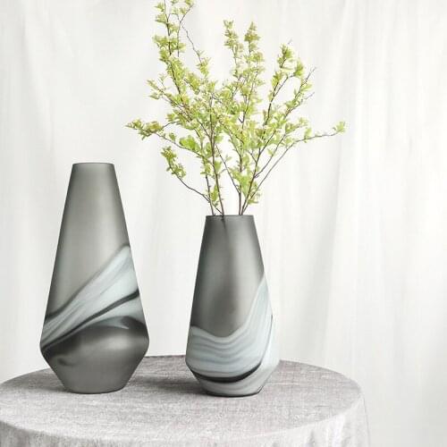 Modern High-grade Glass Vase Northern European Style Light Luxury Simple Flower Arrangement Model Room
