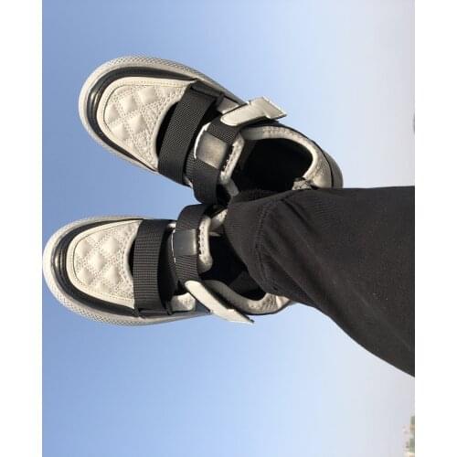 Purple hook and loop Mary Jane shoes womens 2021 new students' fashion and leisure shoes with big heads and thick soles