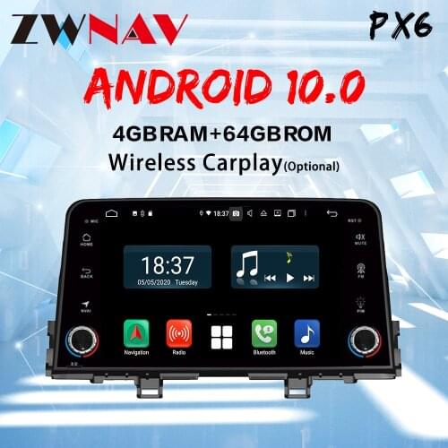 ZWNAV Android 10 PX6 For KIA PICANTO Morning 2016 2017 2018 2019 Multimedia Stereo Car DVD Player Navigation GPS Radio