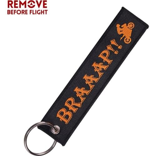 1PC Motorcycle Keychain Car Accessories Woven BRAAAP Key Chain for Keys Key Ring llaveros FOBS OEM ATV READY TO RACE Key Ring