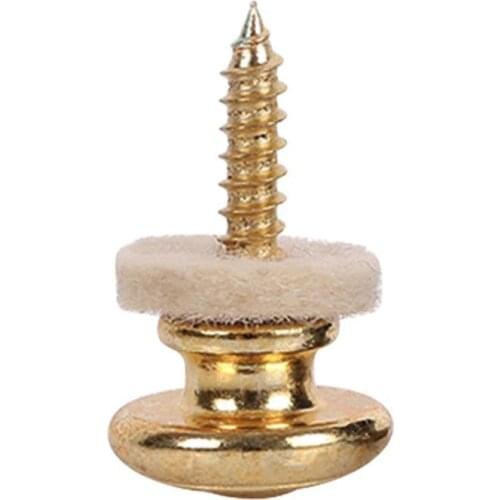 2Pcs Guitar Strap Locks End Pins Tail Nail Lock Button Pegs Screw Flat Head for Acoustic Classical Electric Guitar Ukulele tool