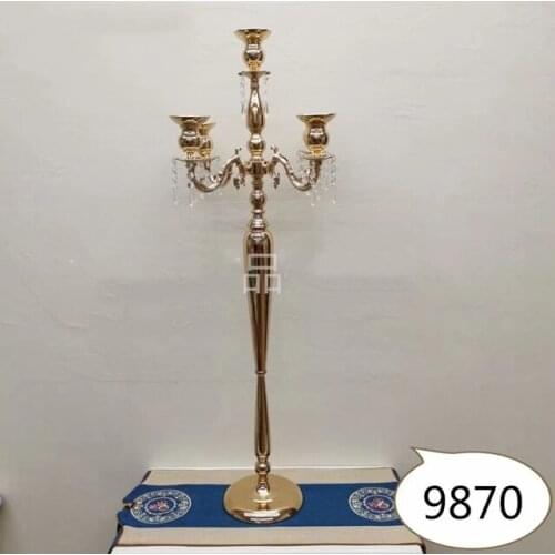 12pcs)Wedding decoration centerpieces 110cm tall metal candelabra walkway stand with 5 arms qq532