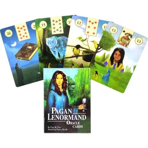 2021 New Pagan Lenormand Oracle Card Tarot Cards Deck And PDF Guidance Divination Entertainment Parties Board Game 38 PCS/Box