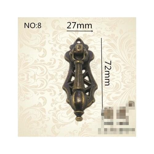 A14 European Garden single hole Qinggu bronze door wardrobe cabinets antique handles European door handle